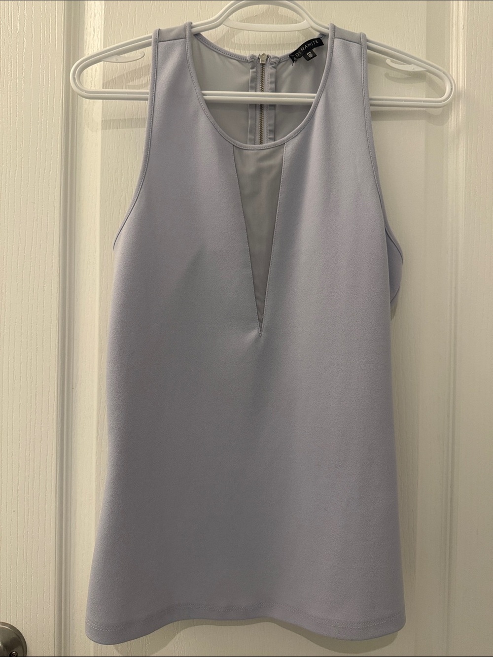 Dynamite Lavender V-Insert Sleeveless Tan